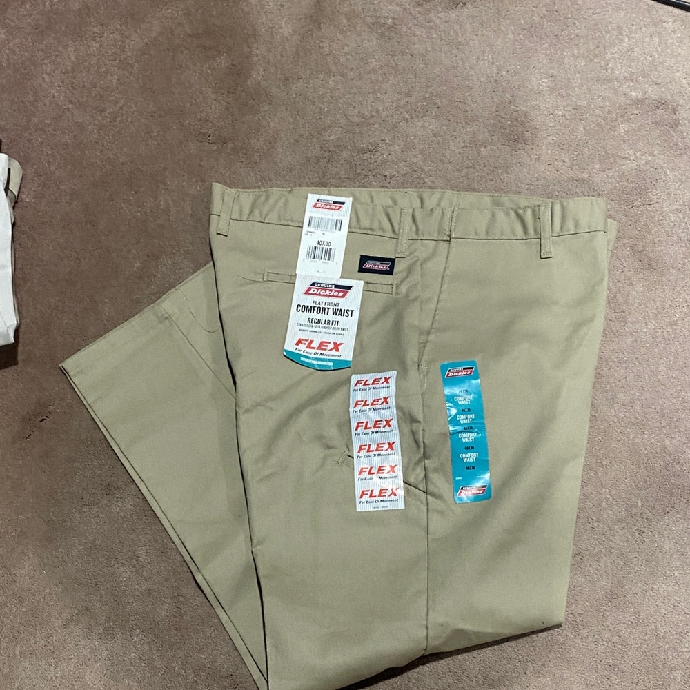 Dickies Men's Khaki Flex Chinos